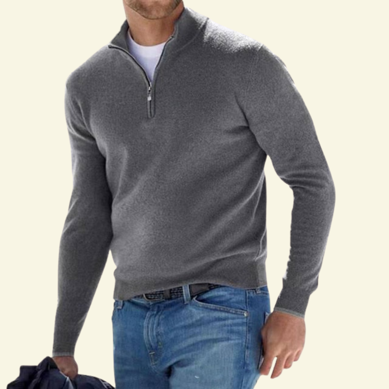 Sweter Lucien damski | Mieszanka wełny, wysoka stójka, sportowo-elegancki 4