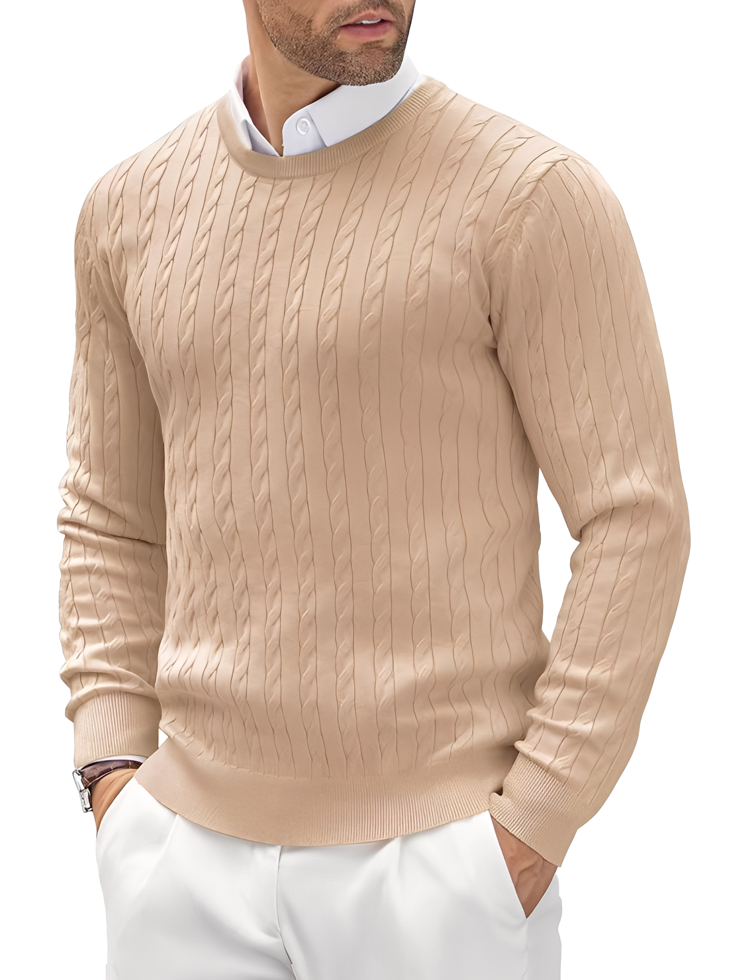 Sweter Randell męski | Slim-fit, wysoka jakość bawełny 0