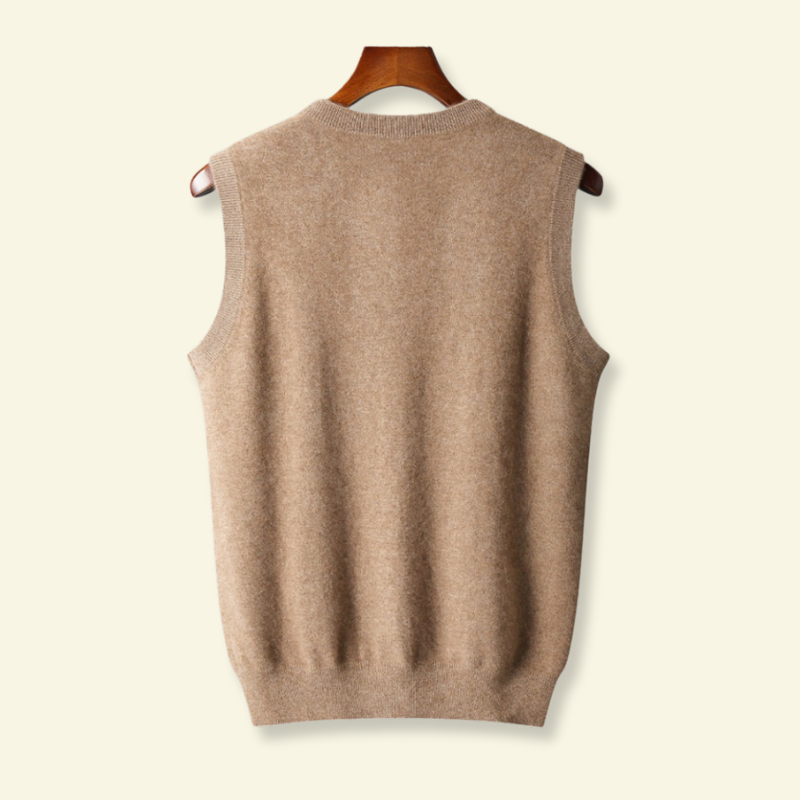 Sweter bezrękawnik Aurelien | Miękka wełna, elegancki dekolt w serek 1
