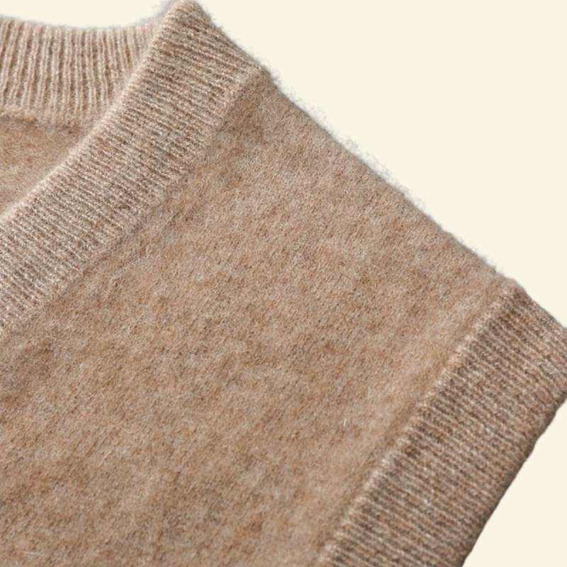 Sweter bezrękawnik Aurelien | Miękka wełna, elegancki dekolt w serek 2