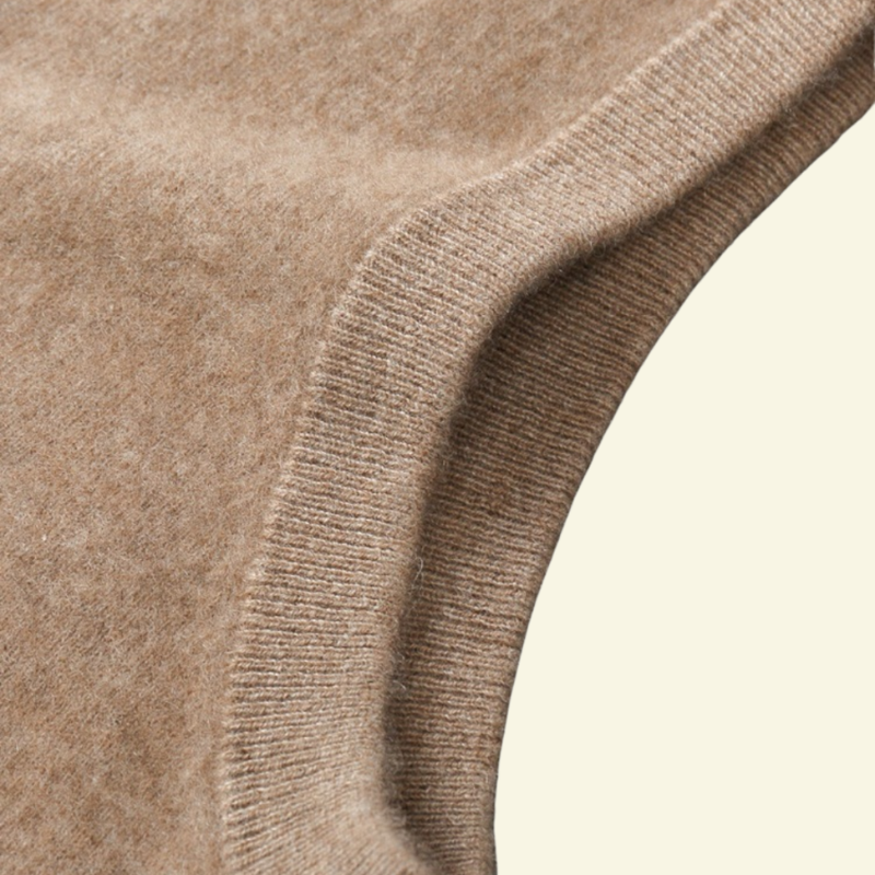 Sweter bezrękawnik Aurelien | Miękka wełna, elegancki dekolt w serek 3