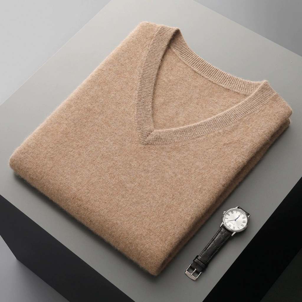 Sweter bezrękawnik Aurelien | Miękka wełna, elegancki dekolt w serek 4