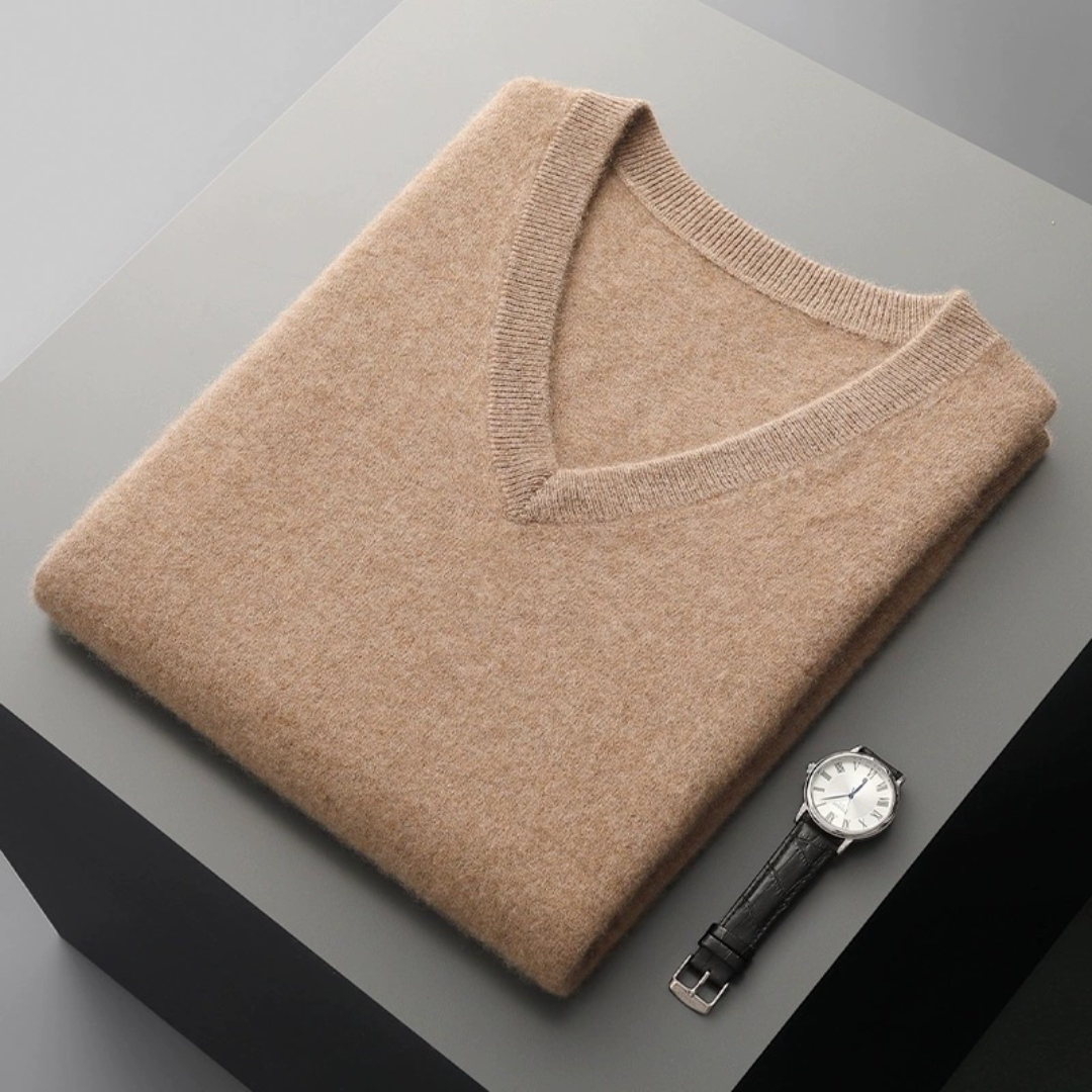 Sweter bezrękawnik Aurelien | Miękka wełna, elegancki dekolt w serek 4