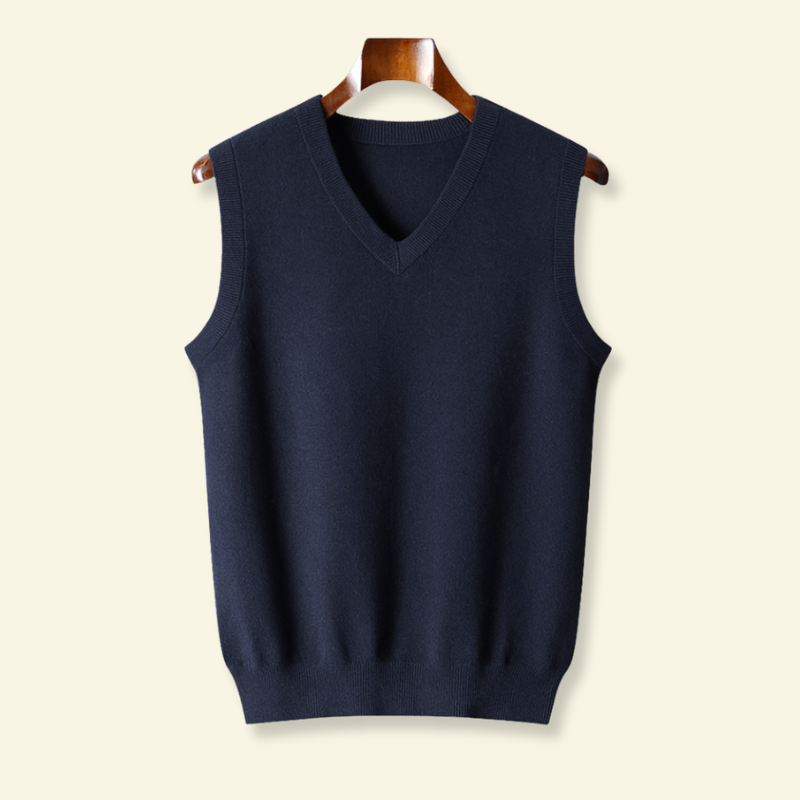 Sweter bezrękawnik Aurelien | Miękka wełna, elegancki dekolt w serek 7