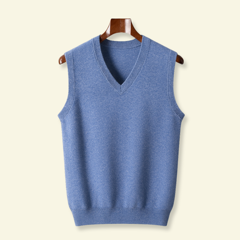 Sweter bezrękawnik Aurelien | Miękka wełna, elegancki dekolt w serek 9