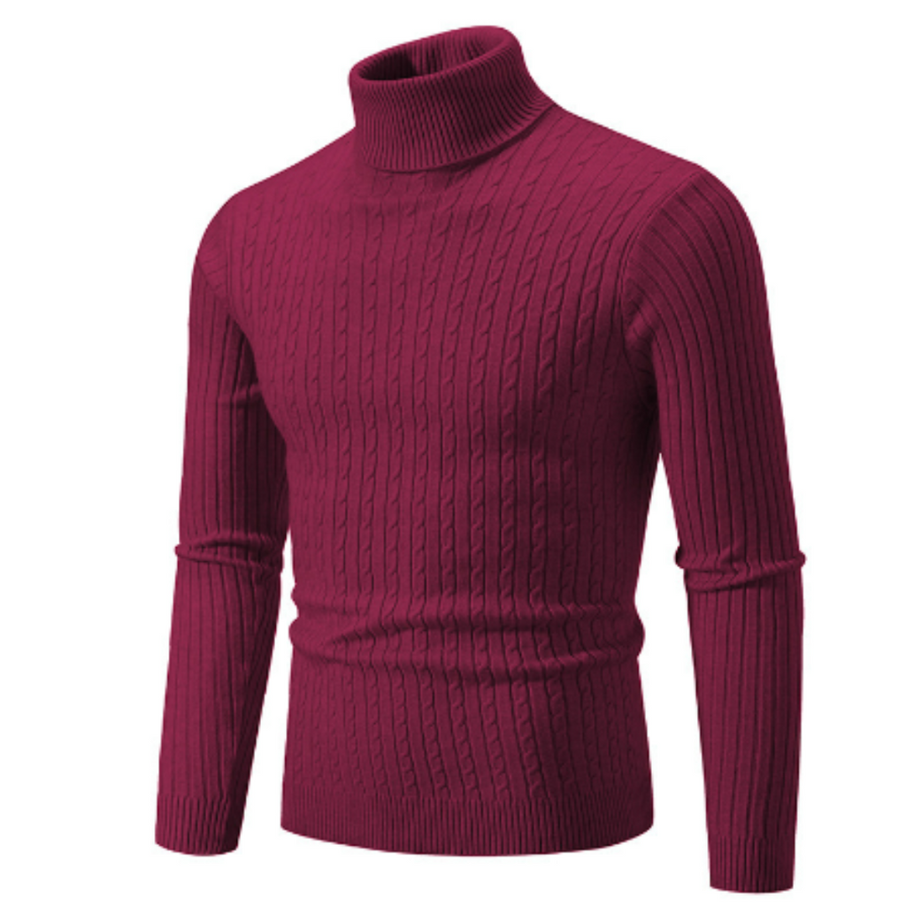 Sweter golfowy Miko | Ciepła dzianina, elegancki krój męski 9