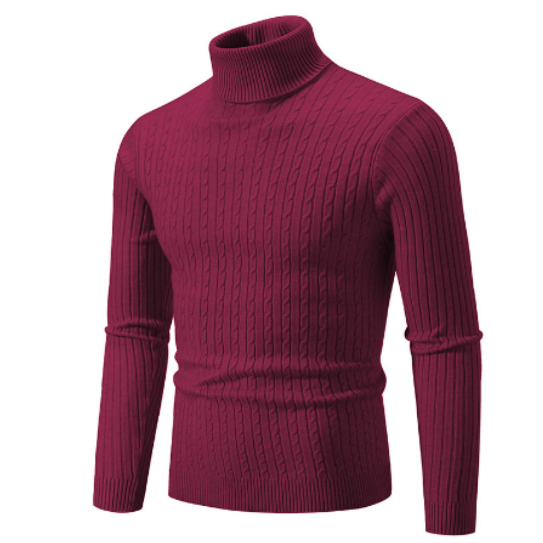 Sweter golfowy Miko | Ciepła dzianina, elegancki krój męski 9