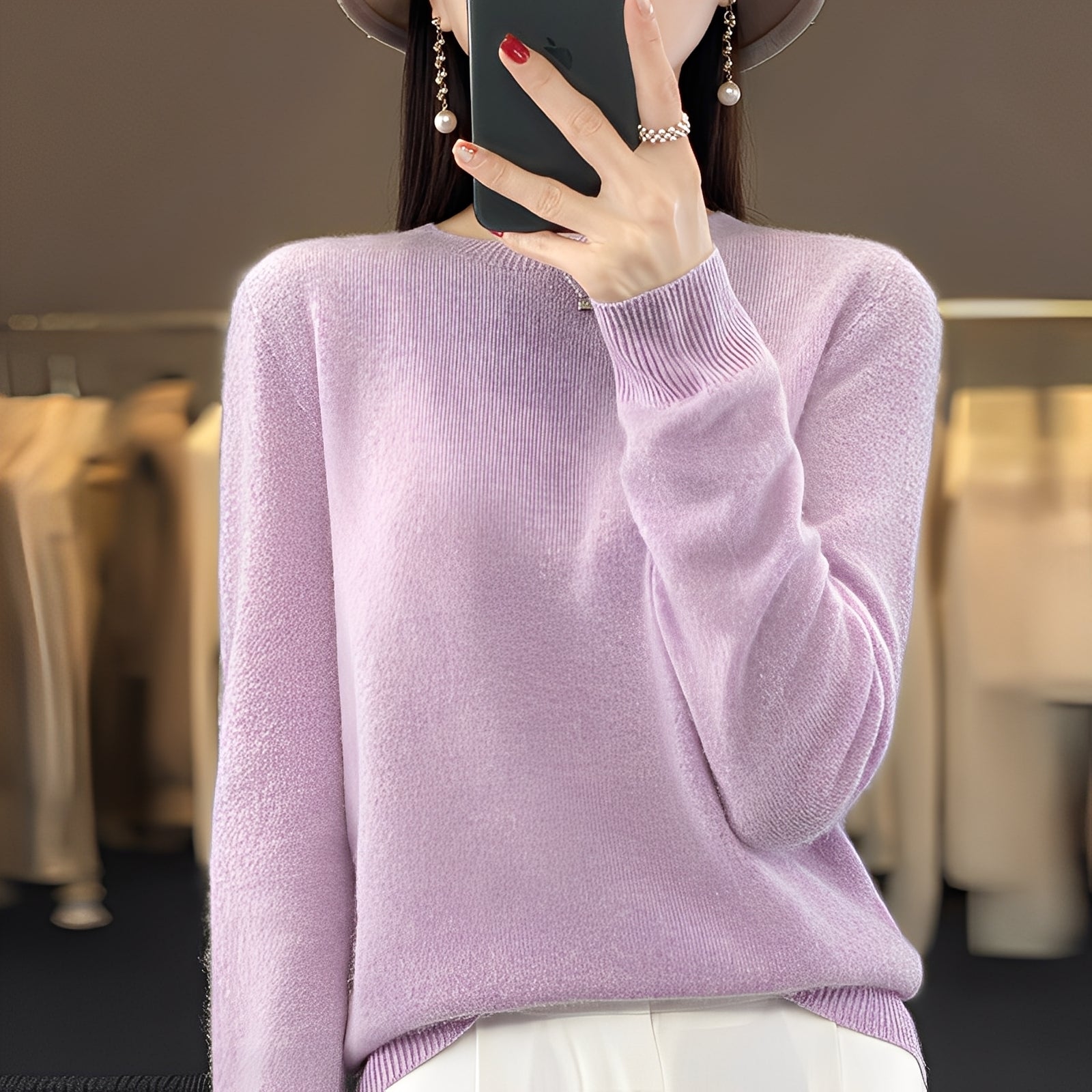 Sweter kaszmirowy Cheyanne | Elegancki krój, okrągły dekolt, wysoka jakość 1