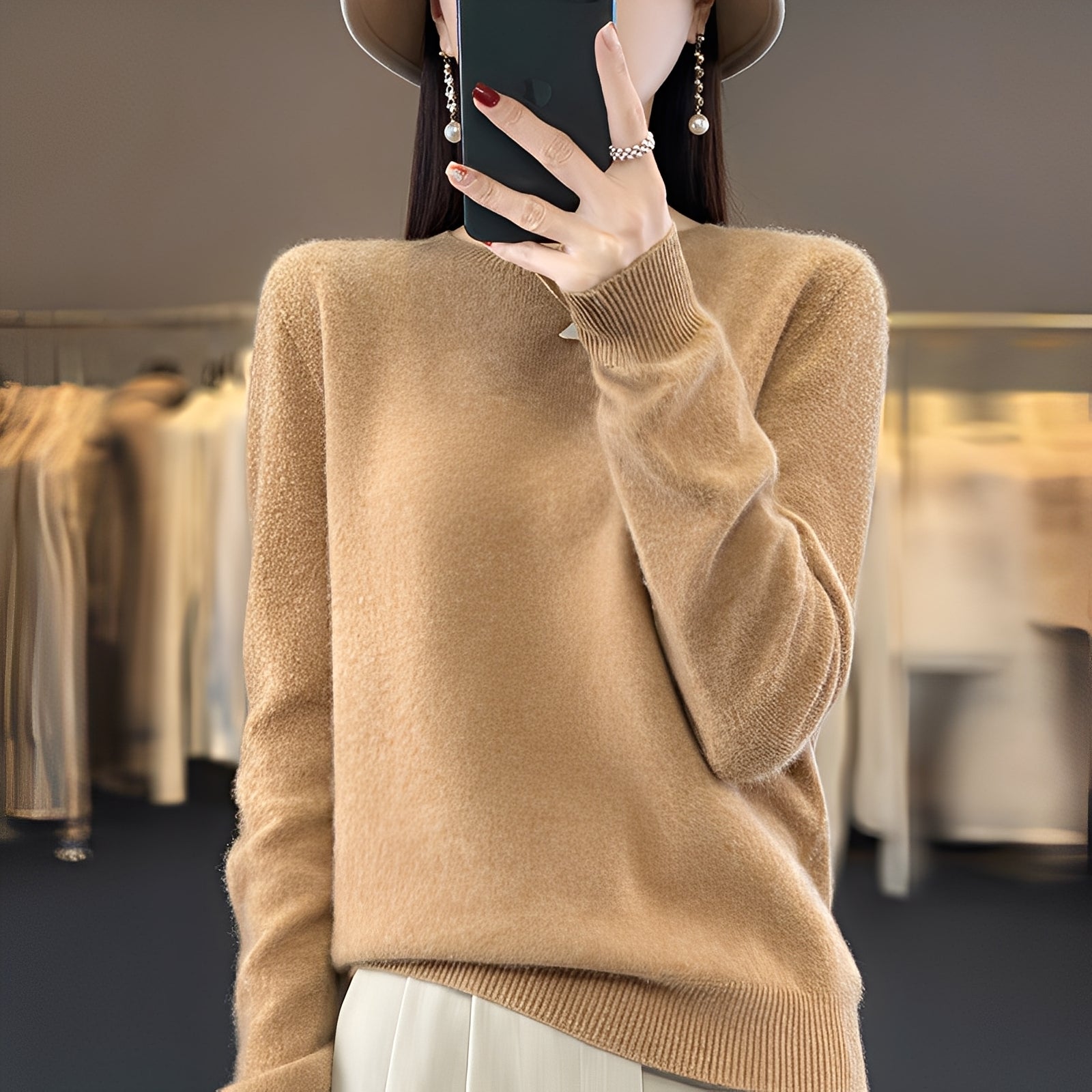Sweter kaszmirowy Cheyanne | Elegancki krój, okrągły dekolt, wysoka jakość 3