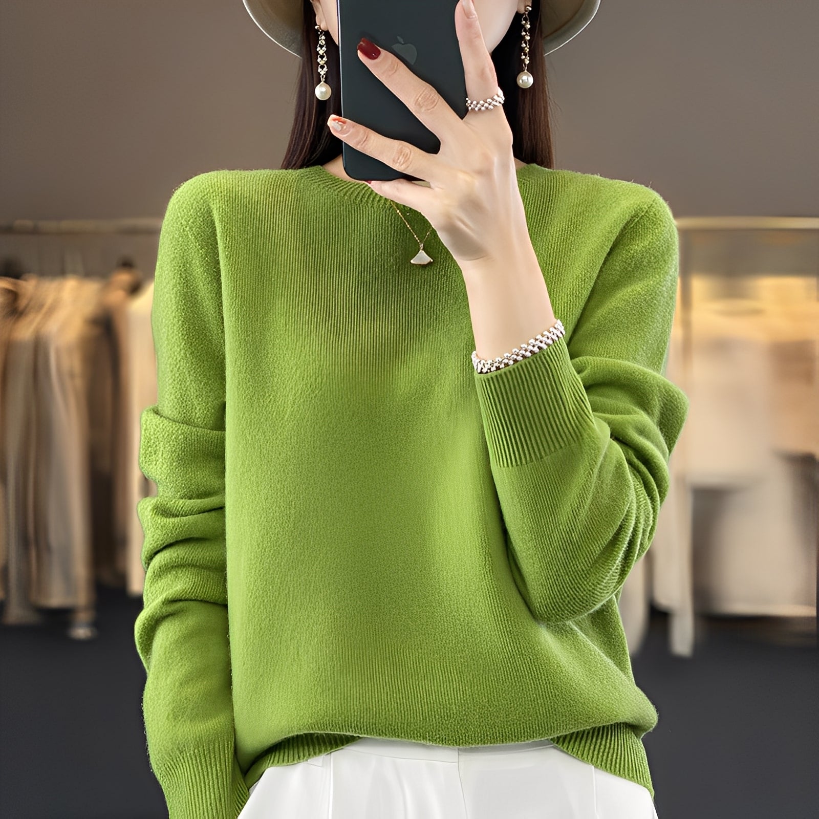 Sweter kaszmirowy Cheyanne | Elegancki krój, okrągły dekolt, wysoka jakość 4