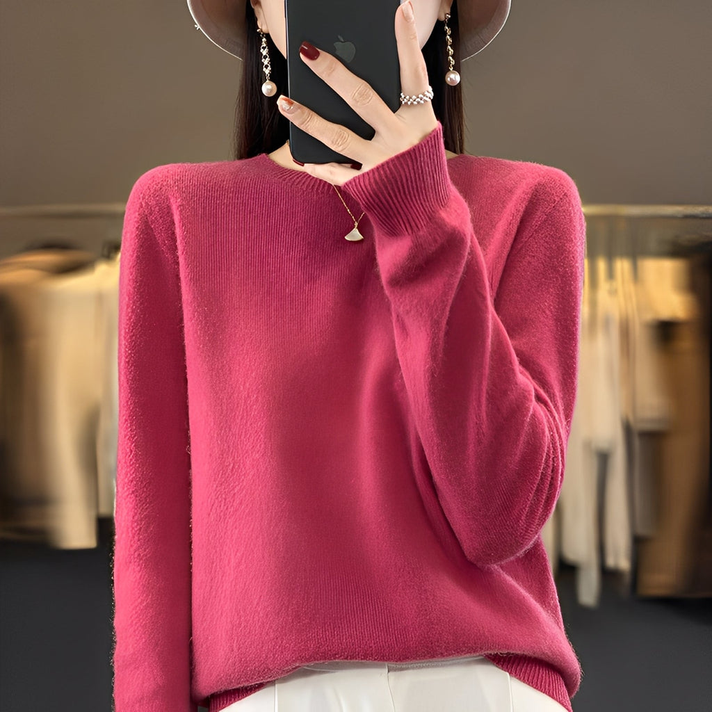 Sweter kaszmirowy Cheyanne | Elegancki krój, okrągły dekolt, wysoka jakość 5