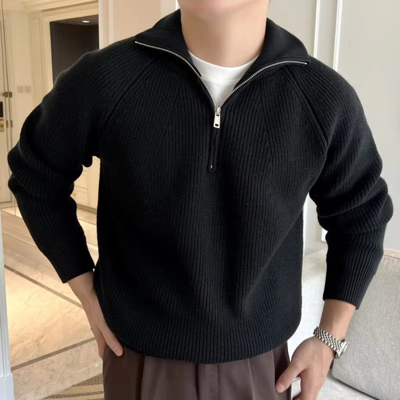Sweter męski Alex | Ćwierćzamek, nowoczesny design, komfortowy materiał 0