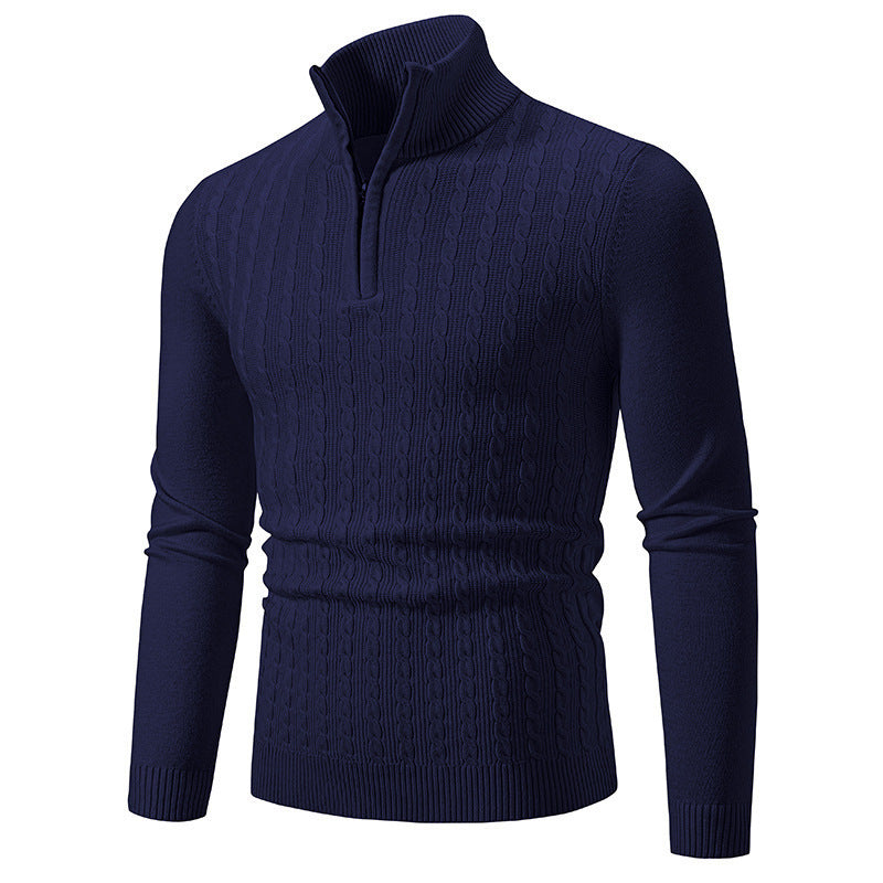 Sweter męski Derryl | Wzór warkoczowy, elastyczny golf, miękka mieszanka dzianinowa 6