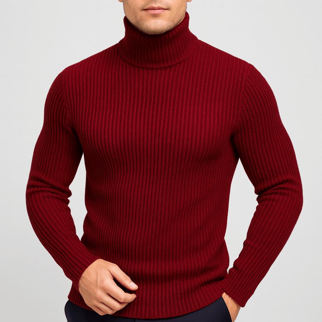 Sweter męski Golfowy Max | Prążkowany, termiczny, elastyczny materiał 1