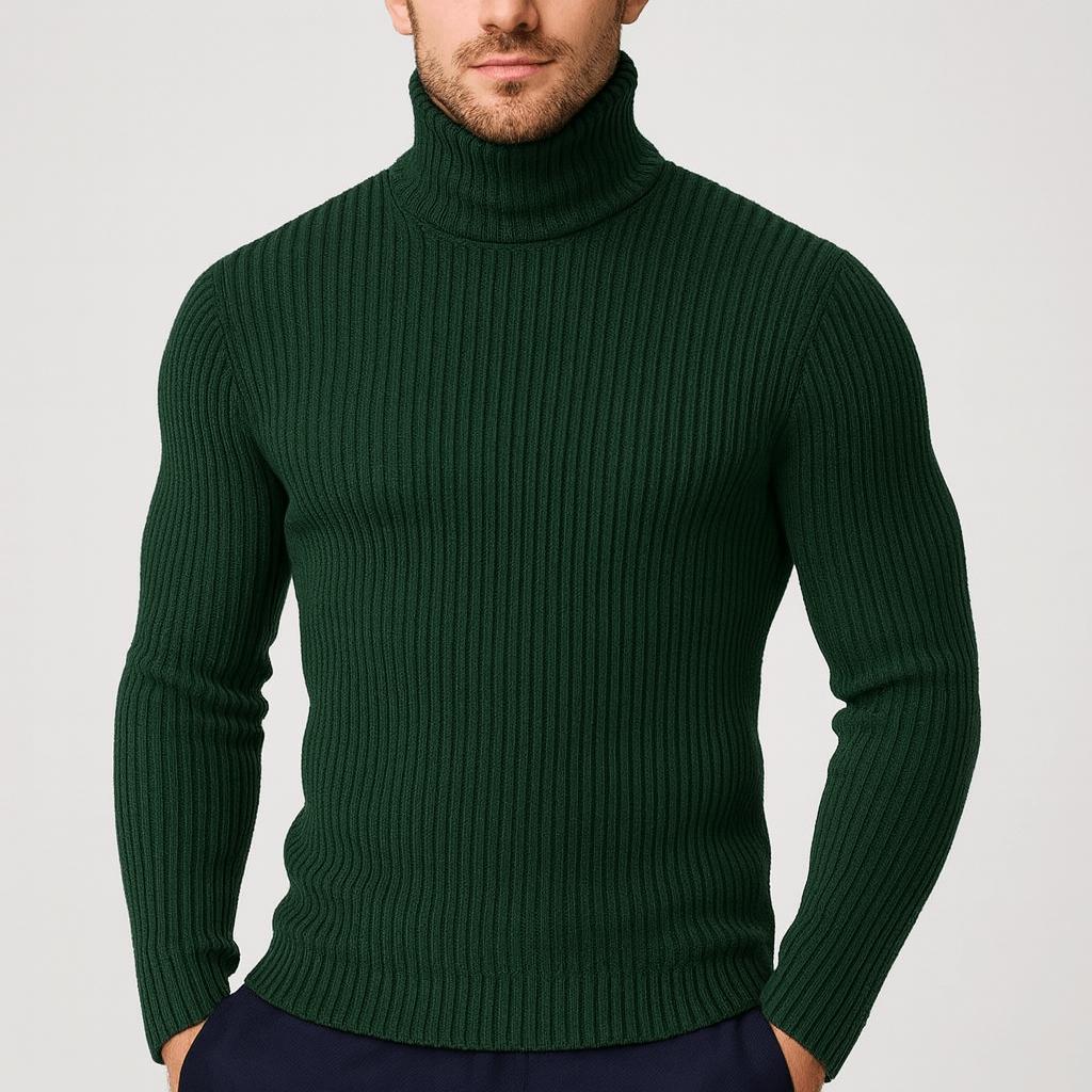 Sweter męski Golfowy Max | Prążkowany, termiczny, elastyczny materiał 3