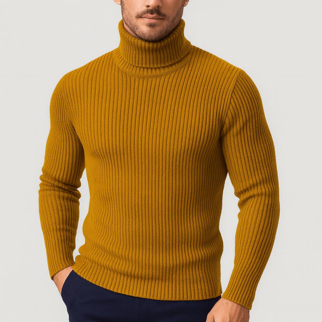 Sweter męski Golfowy Max | Prążkowany, termiczny, elastyczny materiał 4
