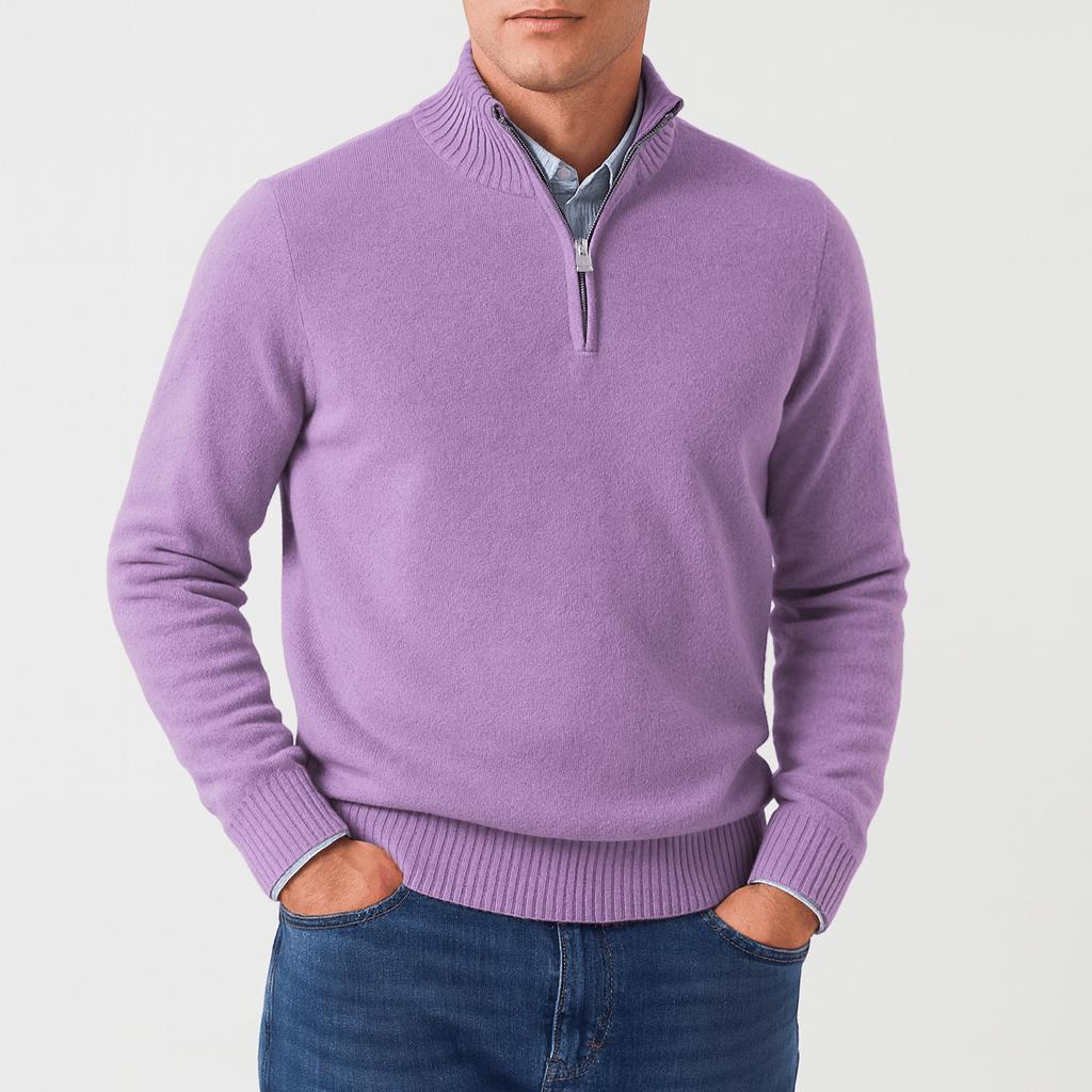 Sweter męski Lumin | Luźny krój, pełny zamek błyskawiczny 11