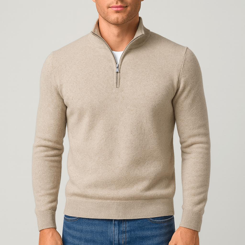Sweter męski Merino Max | Teksturowany, klasyczny dekolt w serek 0