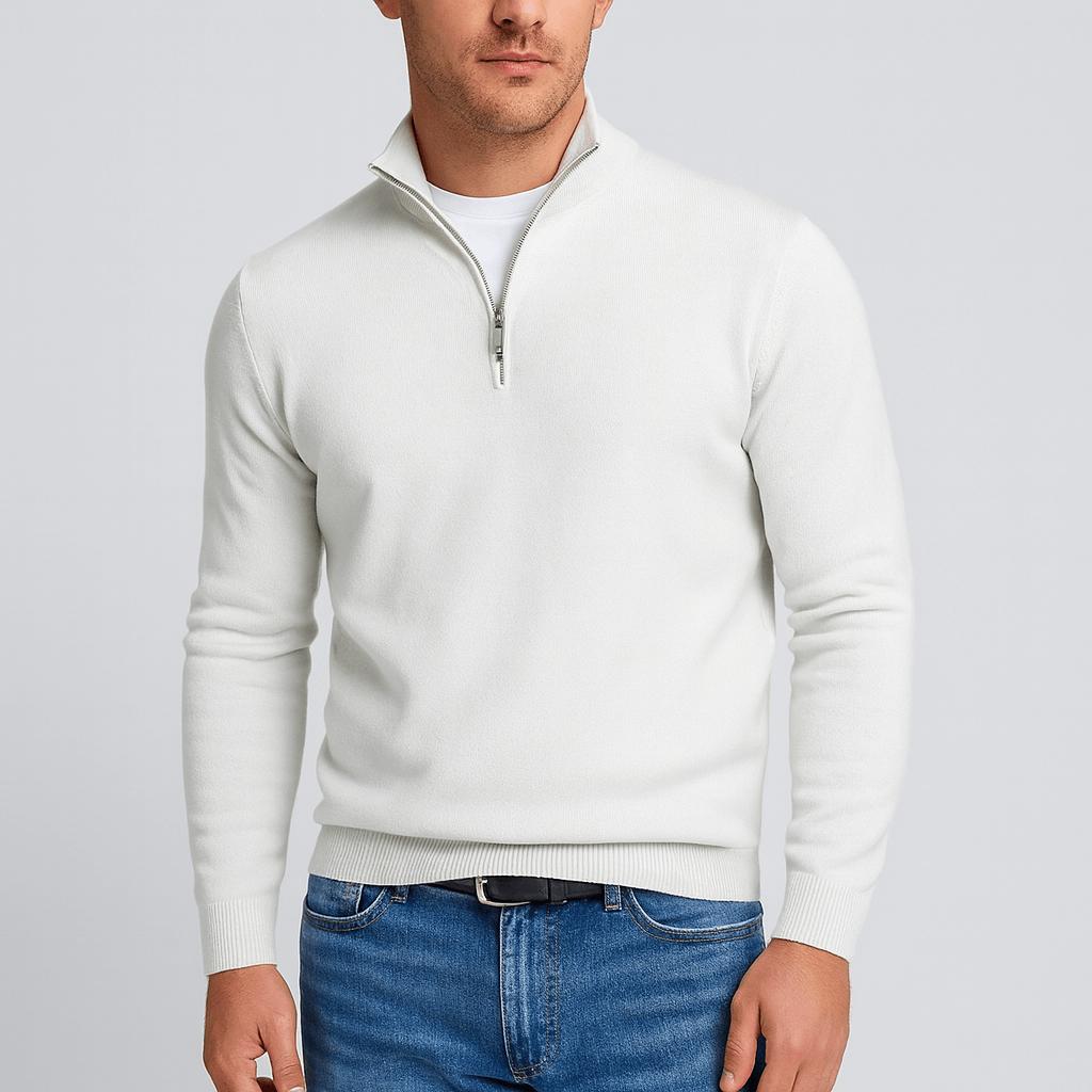 Sweter męski Merino Max | Teksturowany, klasyczny dekolt w serek 1