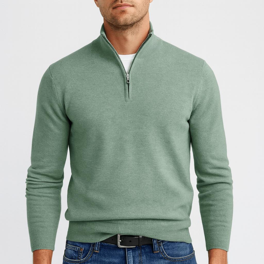 Sweter męski Merino Max | Teksturowany, klasyczny dekolt w serek 4