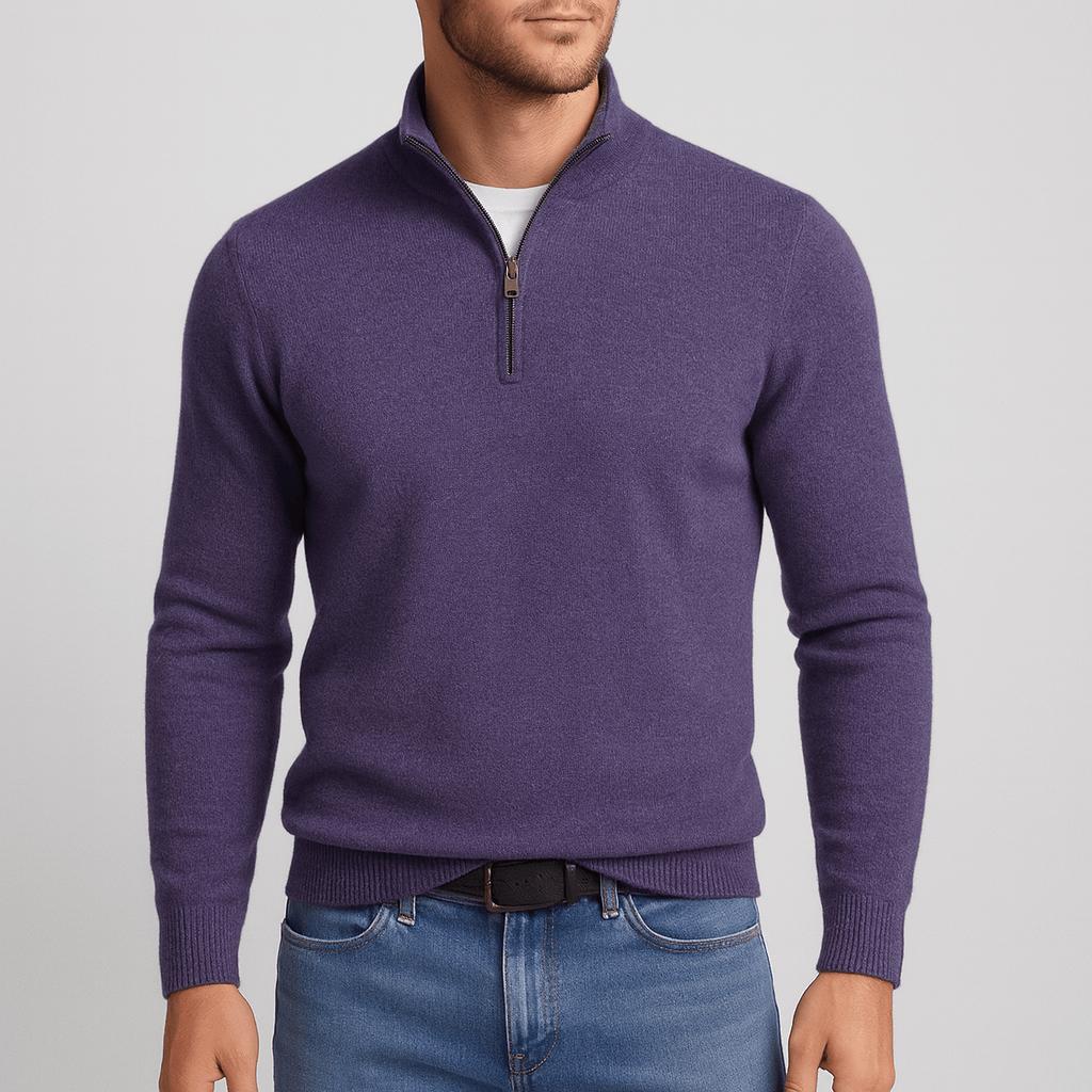 Sweter męski Merino Max | Teksturowany, klasyczny dekolt w serek 7