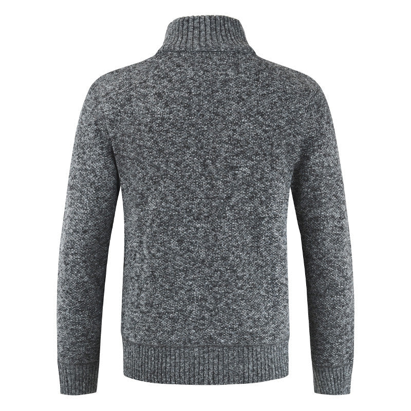 Sweter męski Rafał | Ocieplany zamek, klasyczny krój z wełny 5