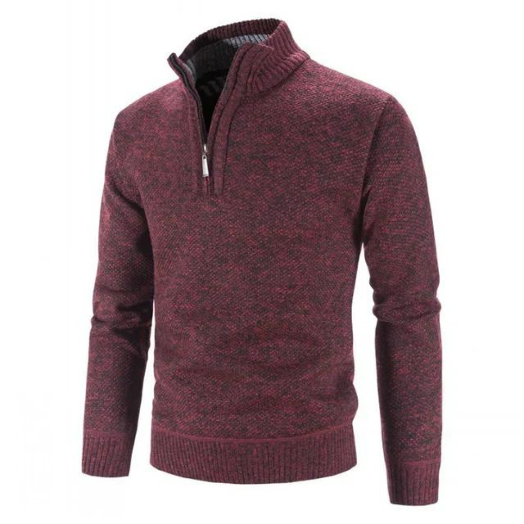 Sweter męski Rafał | Półgolf z krótkim zamkiem, nowoczesny styl 1