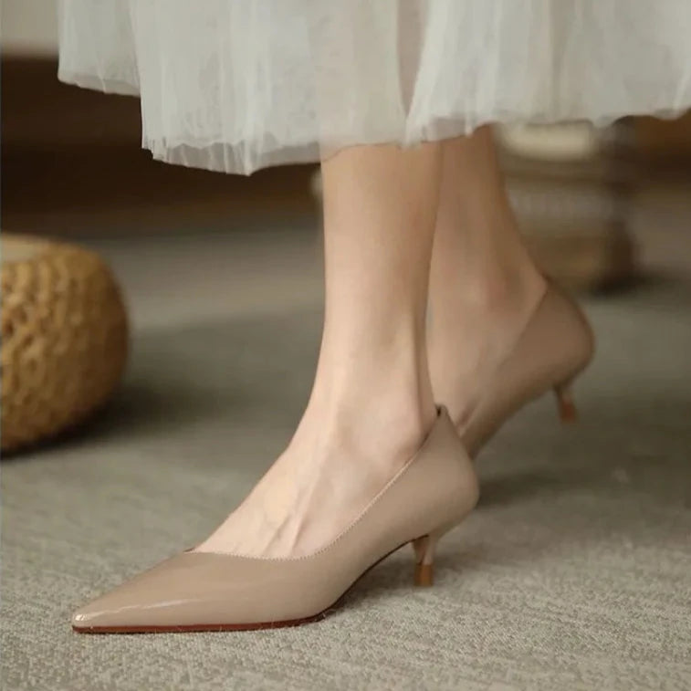 Szpilki Kocie Pelle | Elegancka skóra premium, wygodna wkładka, czarne szpilki damskie 2