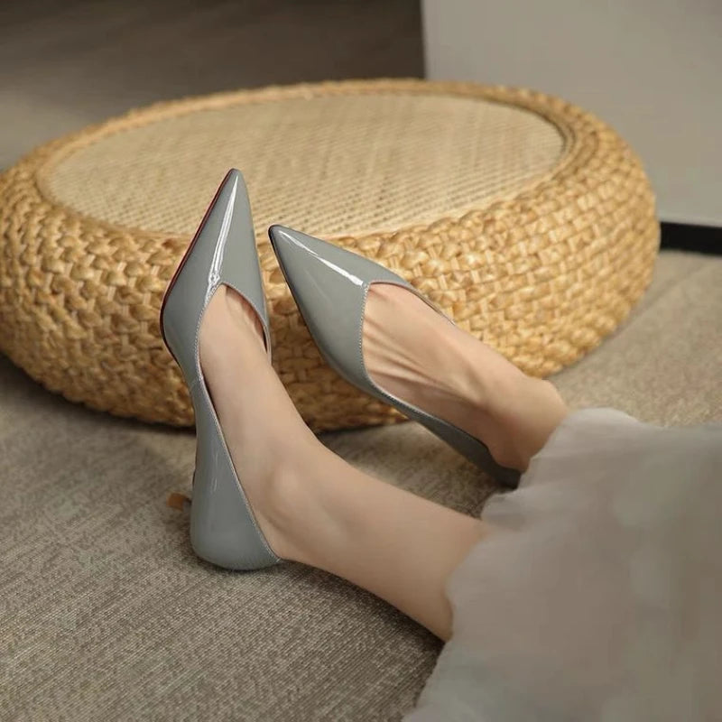 Szpilki Kocie Pelle | Elegancka skóra premium, wygodna wkładka, czarne szpilki damskie 4