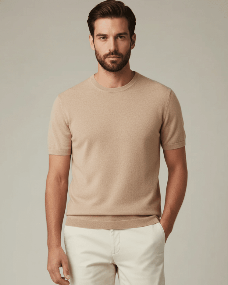 T-Shirt Laurent | Kaszmir i Wełna, Minimalistyczny Design dla Mężczyzn 6