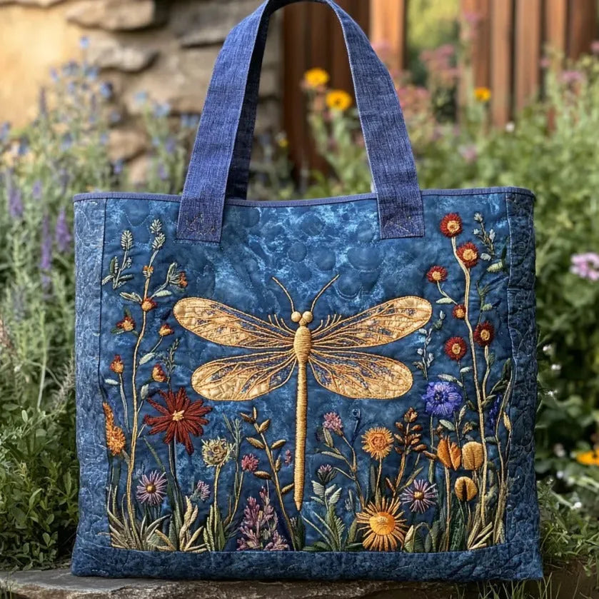 Torba tote Talia | Matelassé z Złotą Ważką, Przestronna i Elegancka 0
