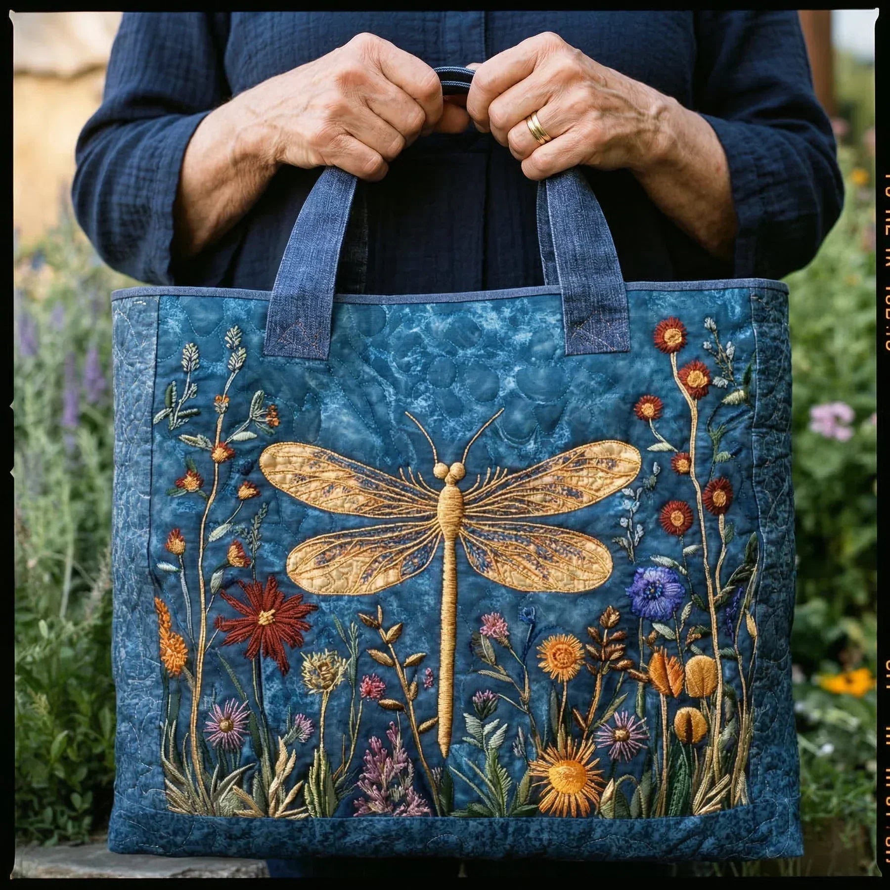 Torba tote Talia | Matelassé z Złotą Ważką, Przestronna i Elegancka 1