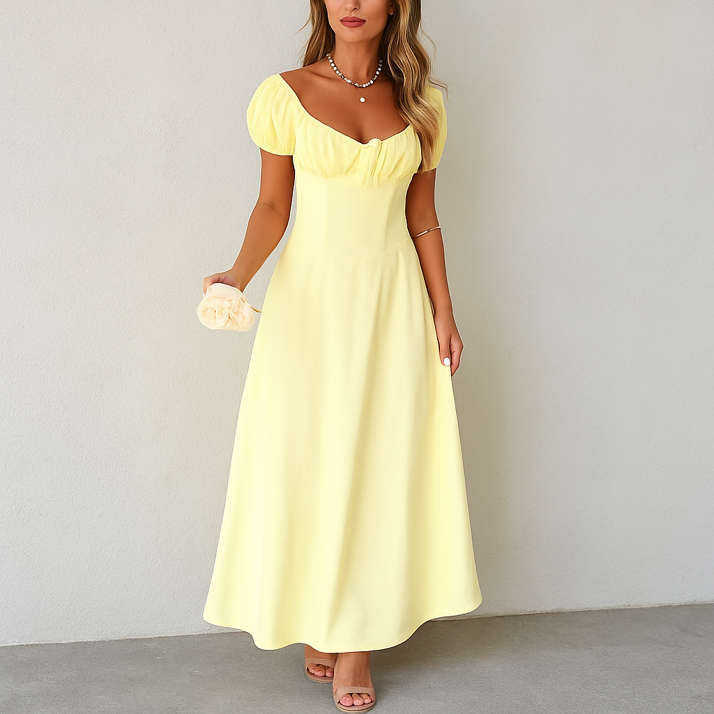 Letnia sukienka midi z lekkiego materiału