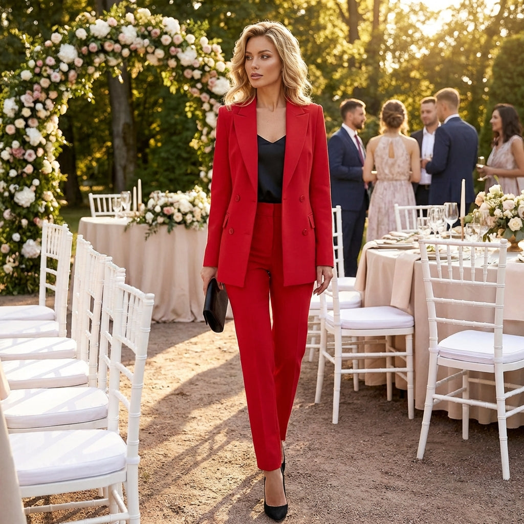 Zestaw dresowy Klara damski | Elegancki żakiet i spodnie z wysokim stanem 3