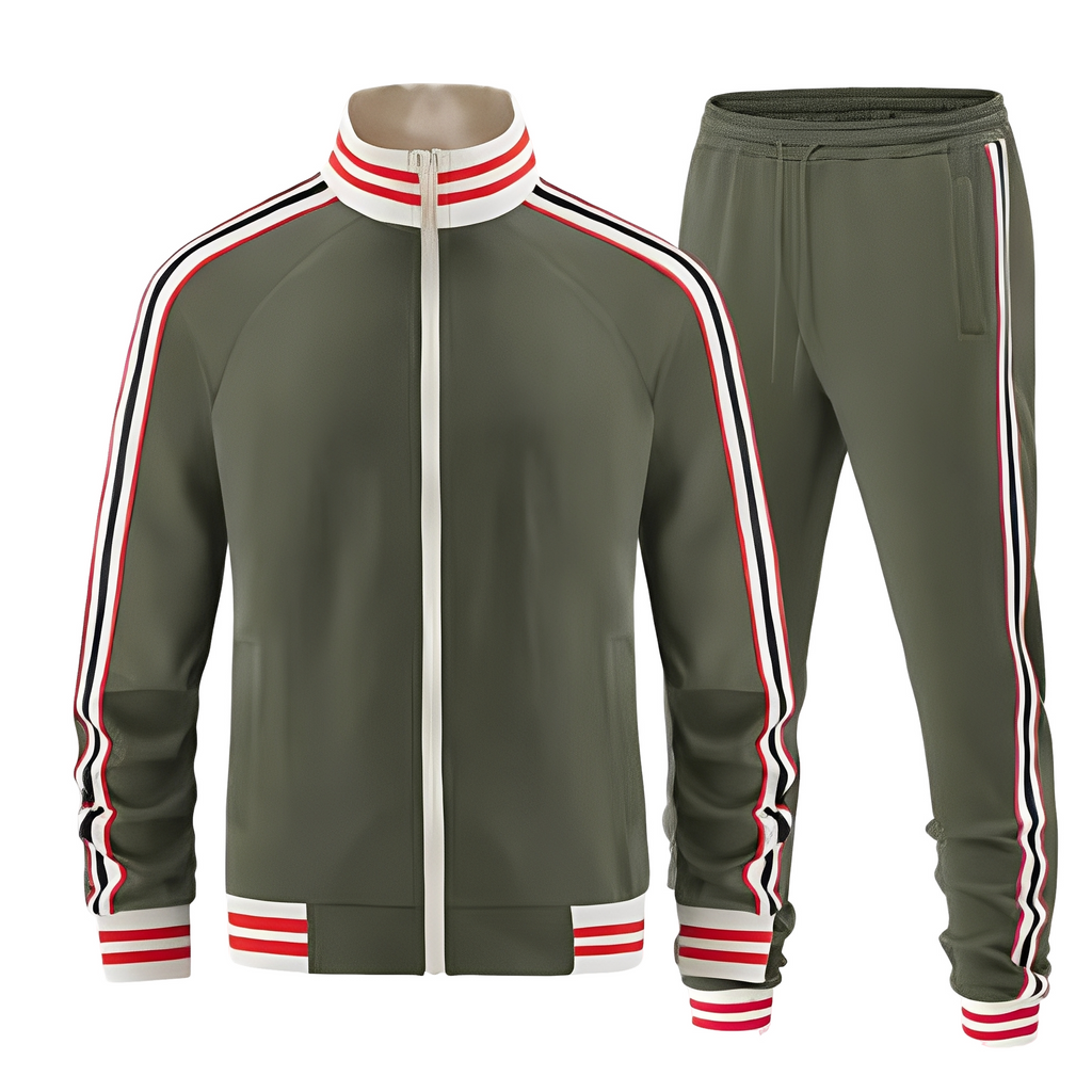 Zestaw sportowy Cullen dla mężczyzn | Paskowany design, oddychający materiał 2