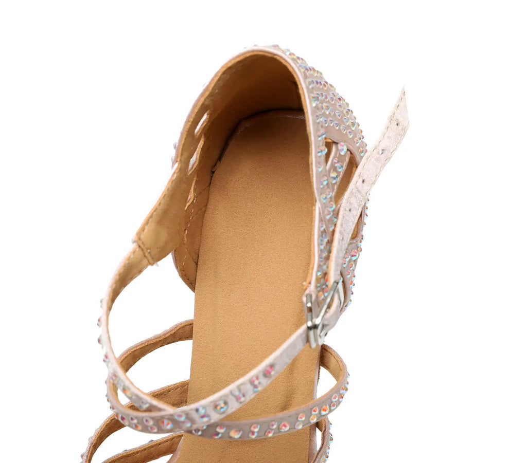 Złote Buty Taneczne Lira | Elegancki Design, Wygodne Damskie Buty do Tańca 1