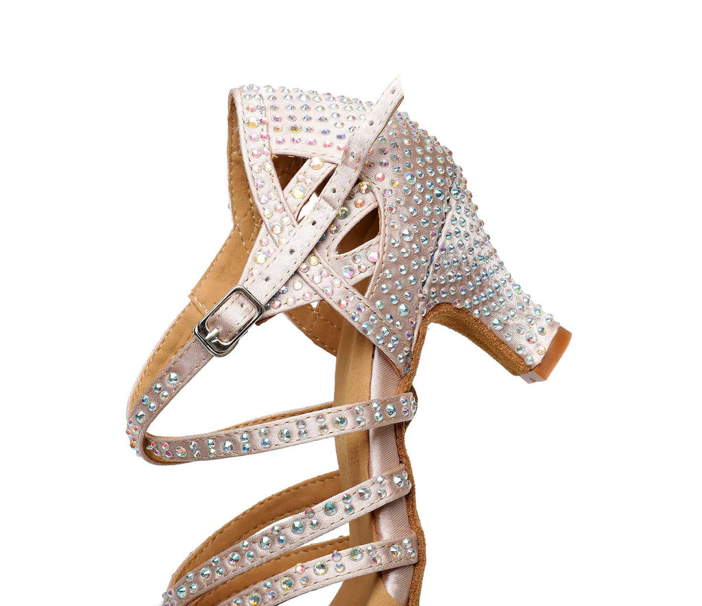 Złote Buty Taneczne Lira | Elegancki Design, Wygodne Damskie Buty do Tańca 2