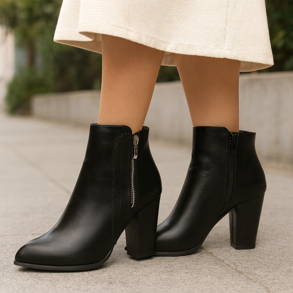 Buty damskie – klasyczne skórzane botki