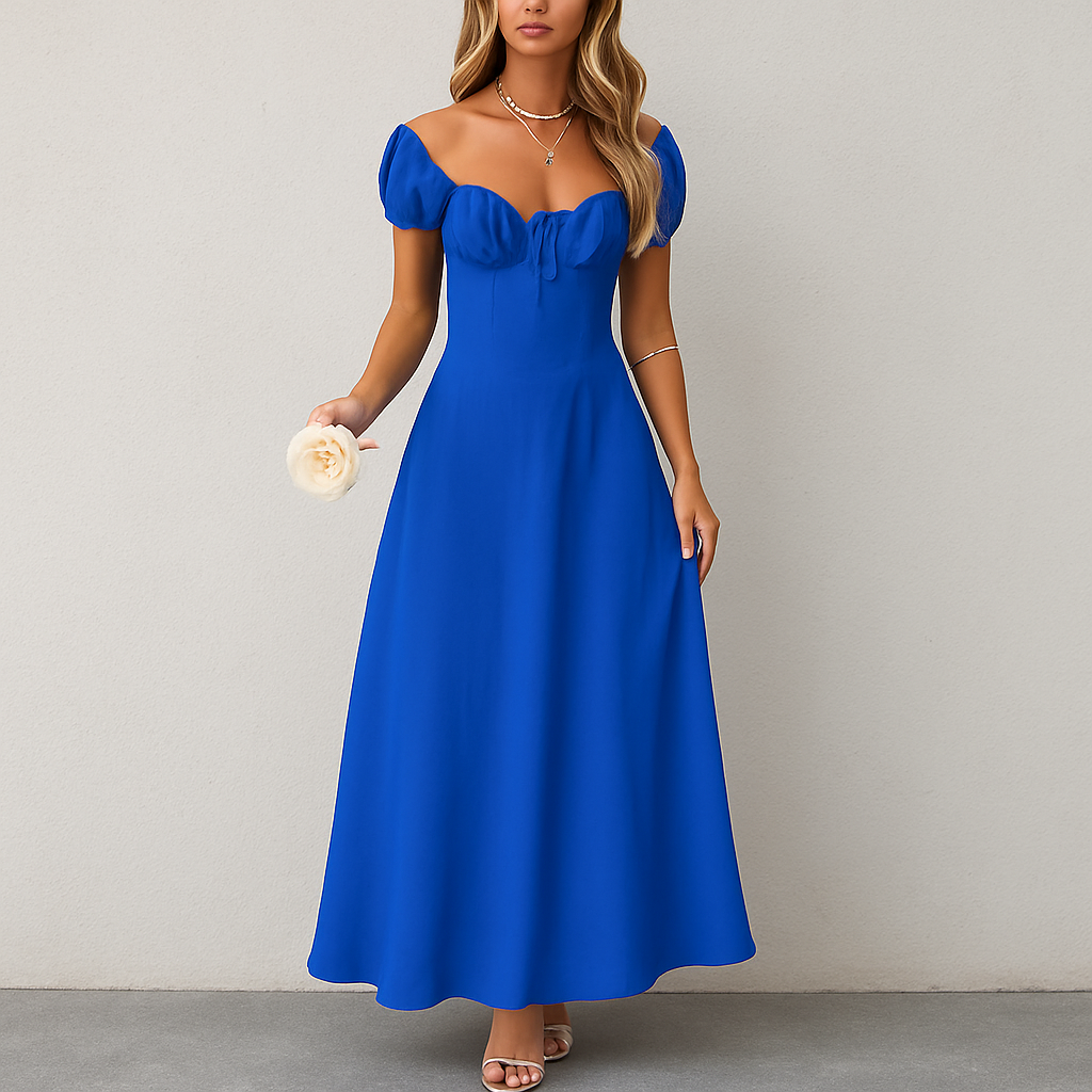 Letnia sukienka midi z lekkiego materiału