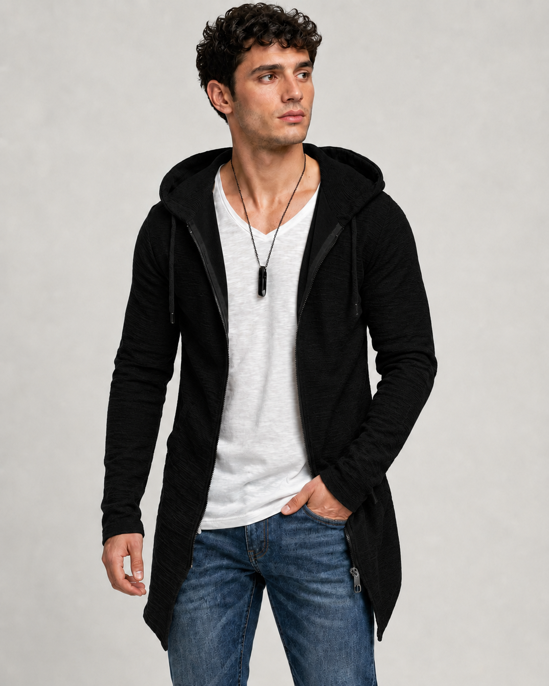 Bluza rozpinana męska Daniel - Czarny
