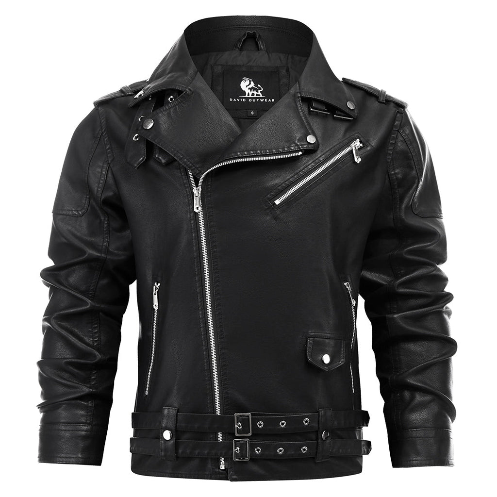 Kurtka biker męska Rajmund - Czarny