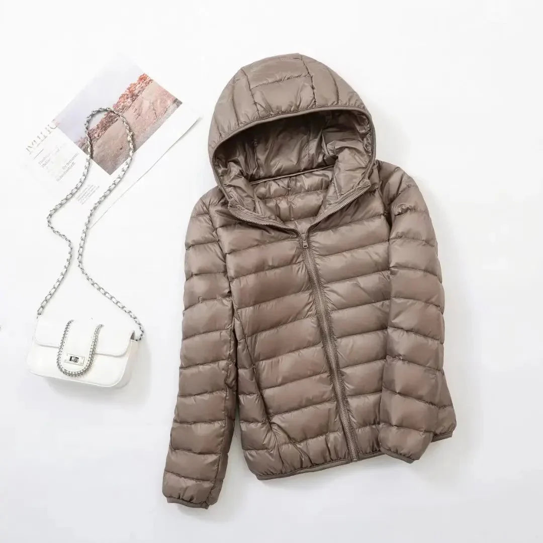 Kurtka puchowa unisex Arleta - Brązowy