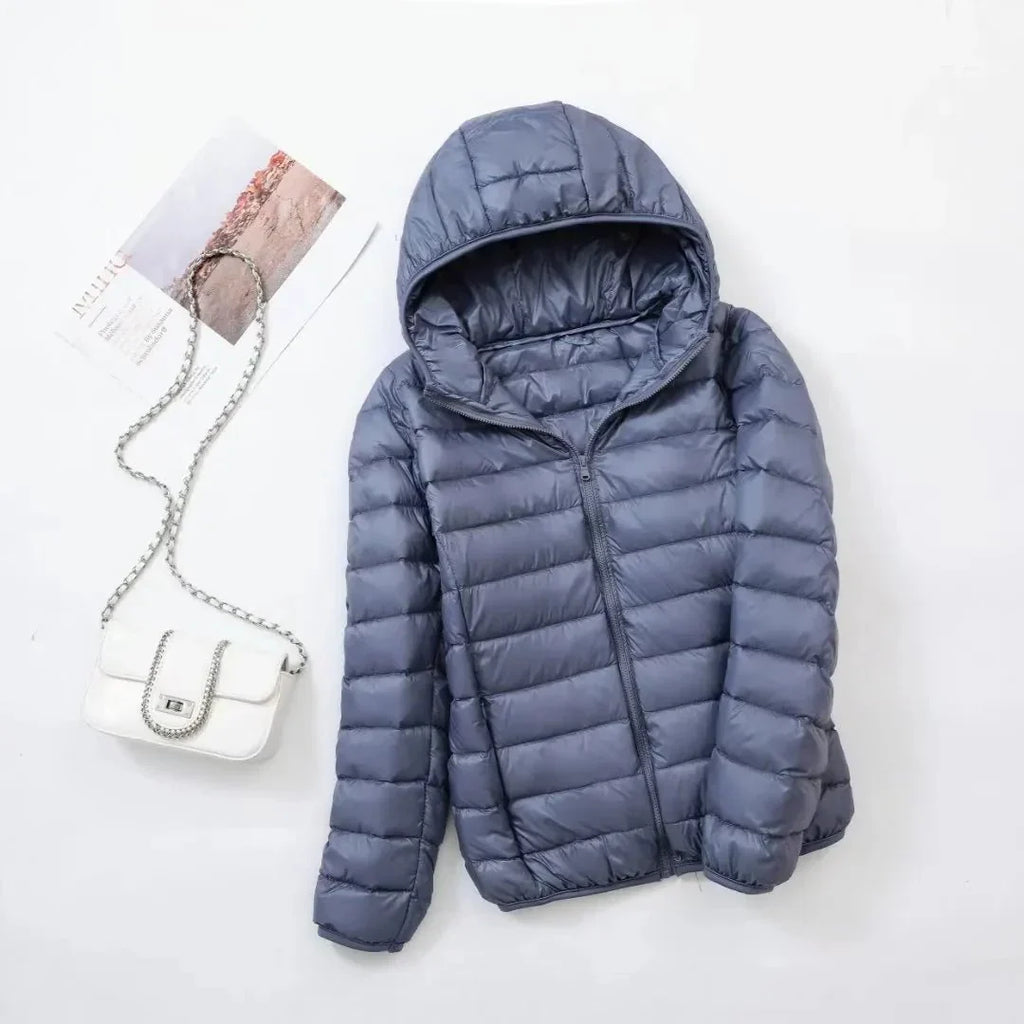Kurtka puchowa unisex Arleta - Szaroniebieski