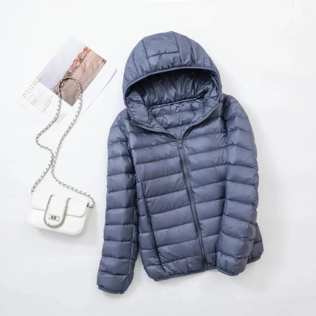 Kurtka puchowa unisex Arleta - Szaroniebieski