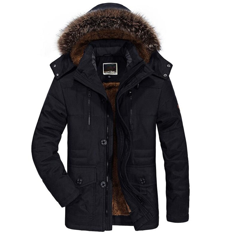 Parka zimowa męska Lucjan - Czarny
