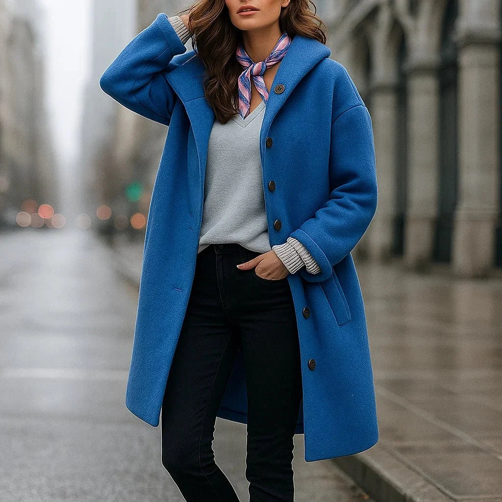 Płaszcz zimowy damski Anita - Niebieski