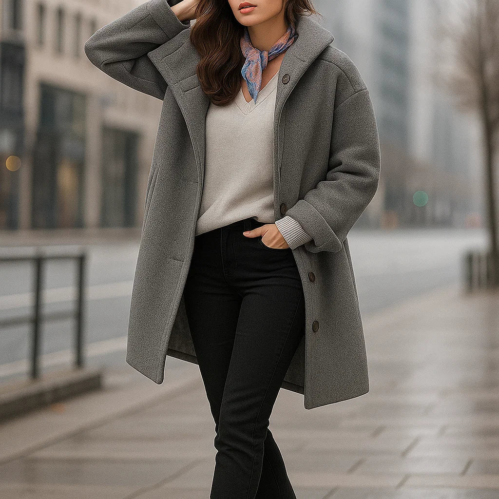 Płaszcz zimowy damski Anita - Szary